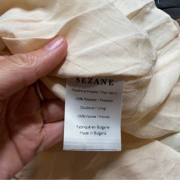 Sézane Nissa Floral Accordion Pleated Midi Dress in Peach, Navy & Coral Event - Picture 8 of 14